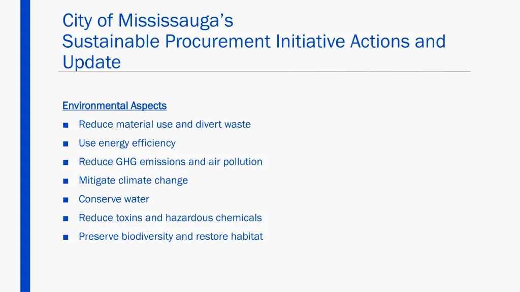 city of mississauga s sustainable procurement 2