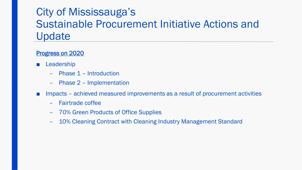 city of mississauga s sustainable procurement 8