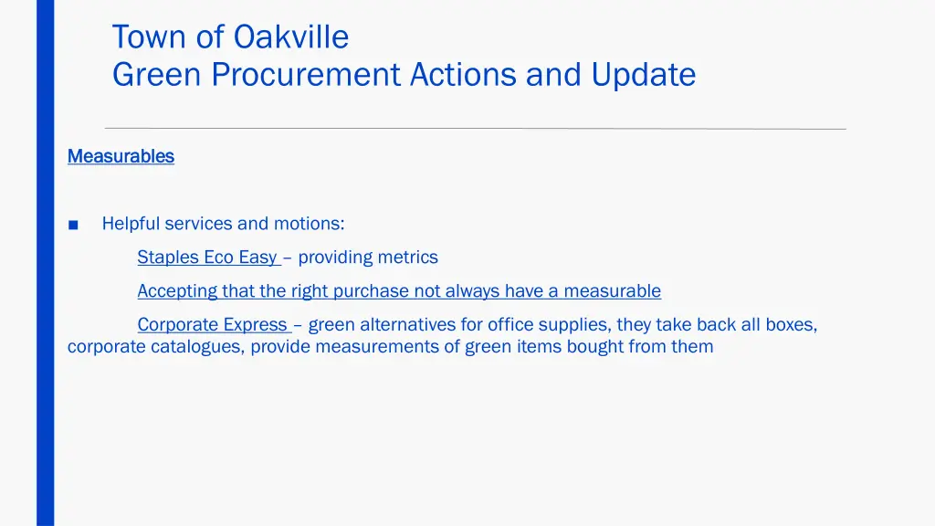 town of oakville green procurement actions 4