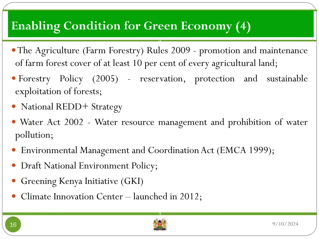 enabling condition for green economy 4