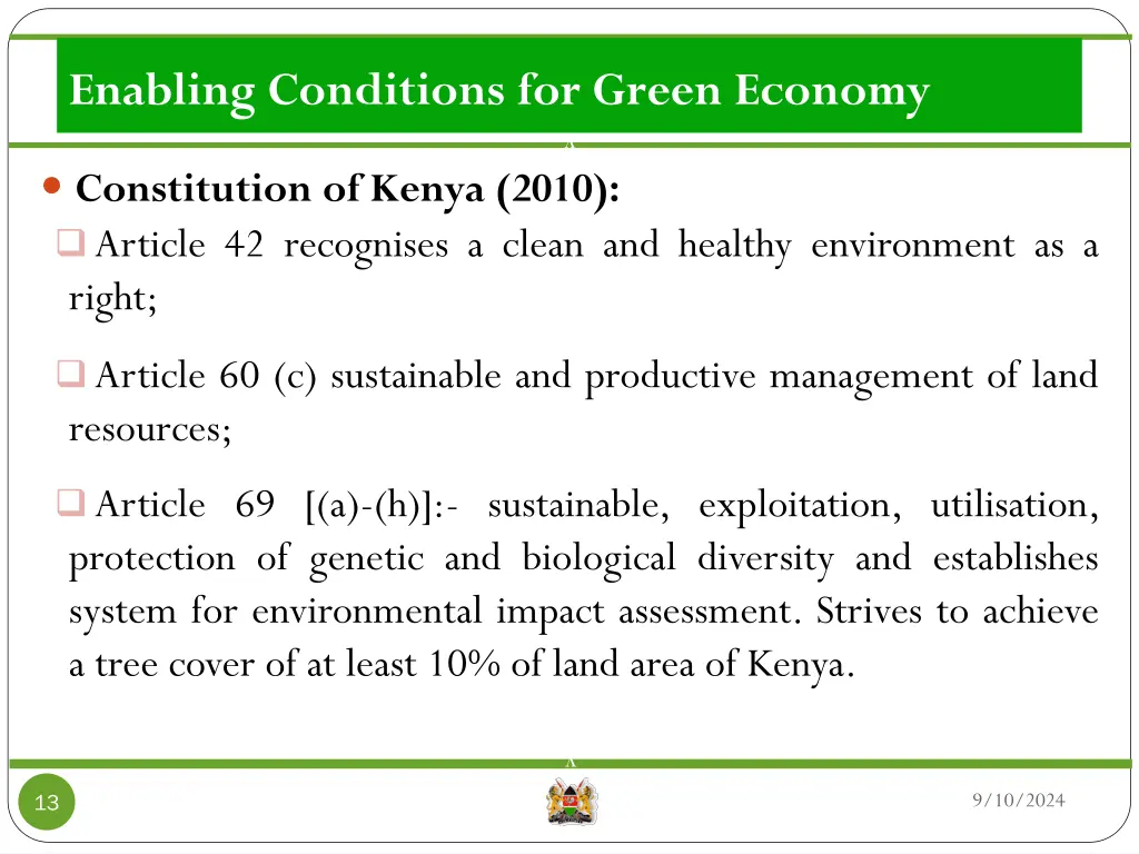 enabling conditions for green economy