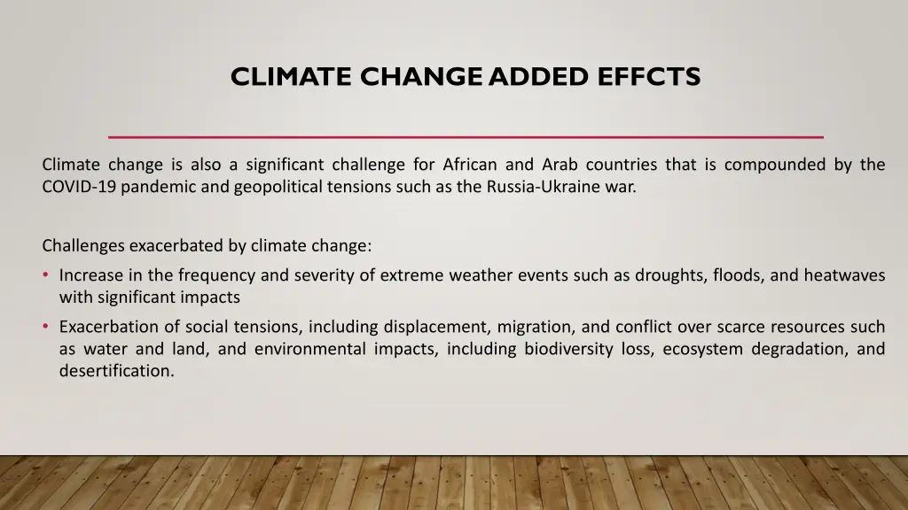 climate change added effcts