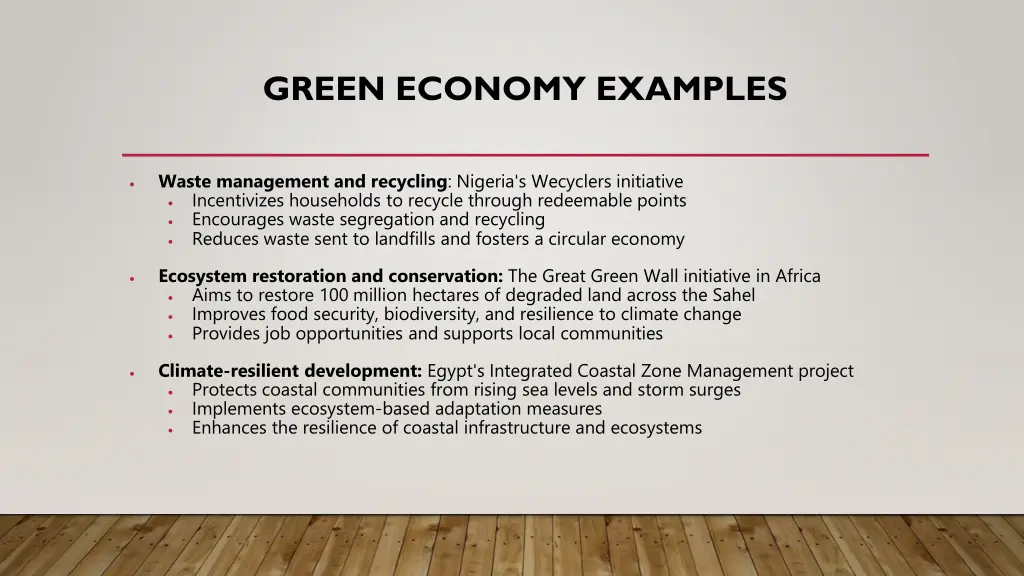 green economy examples 1