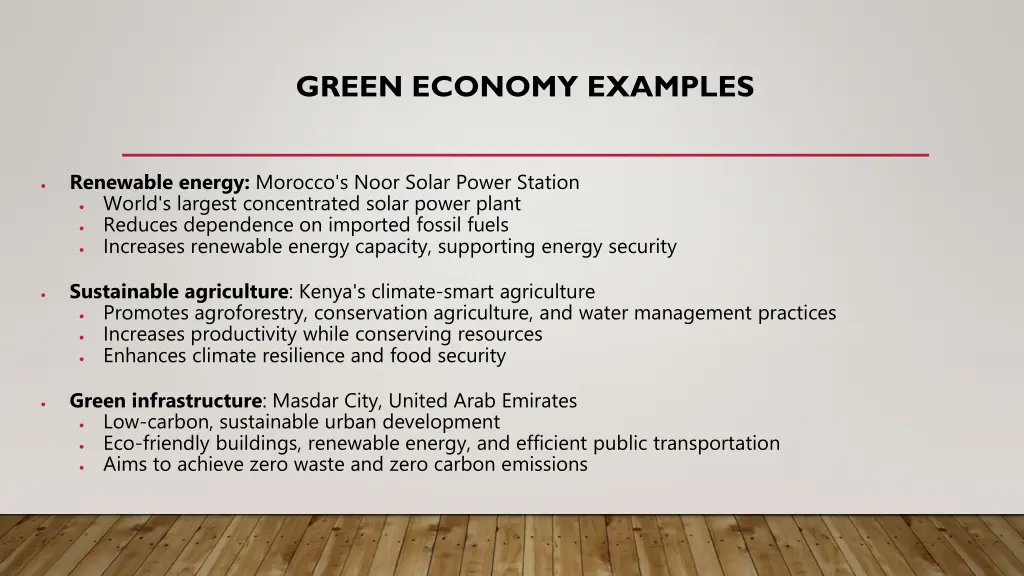 green economy examples