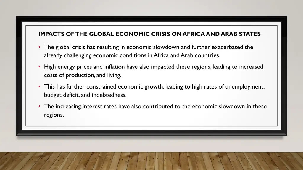 impacts of the global economic crisis on africa 1