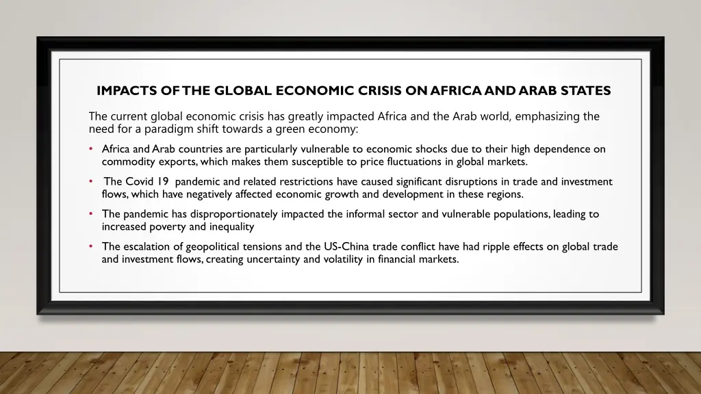 impacts of the global economic crisis on africa