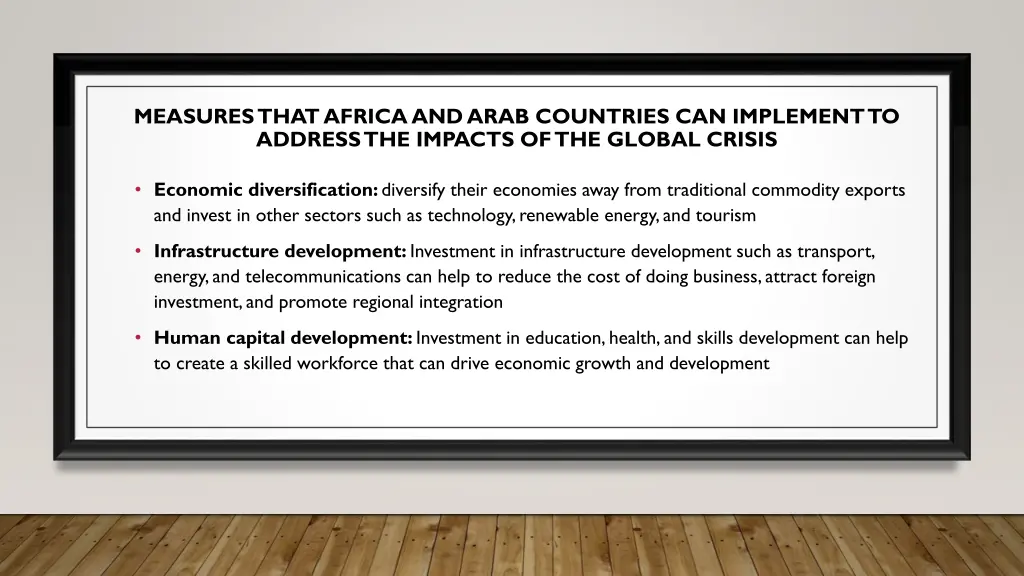 measures that africa and arab countries