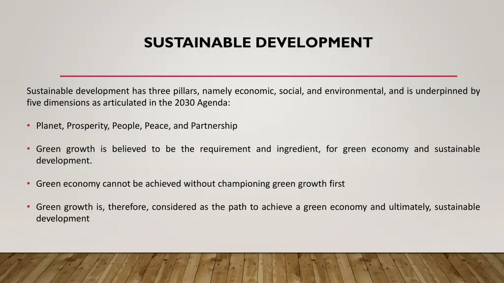 sustainable development