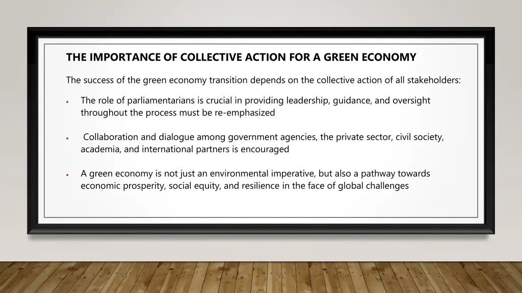 the importance of collective action for a green