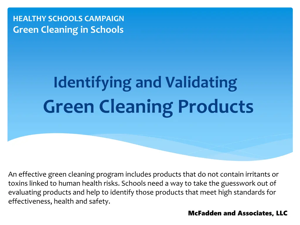 healthy schools campaign green cleaning in schools