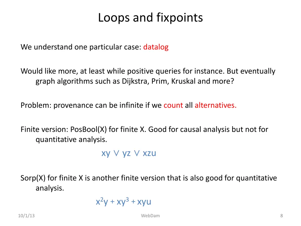 loops and fixpoints