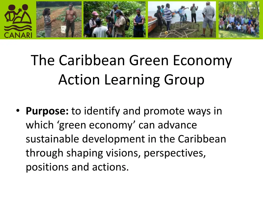 the caribbean green economy action learning group