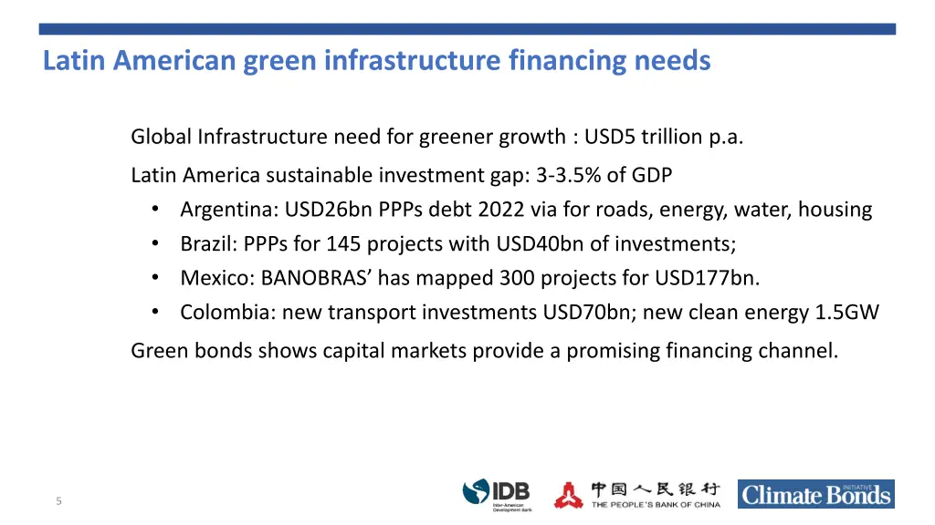 latin american green infrastructure financing