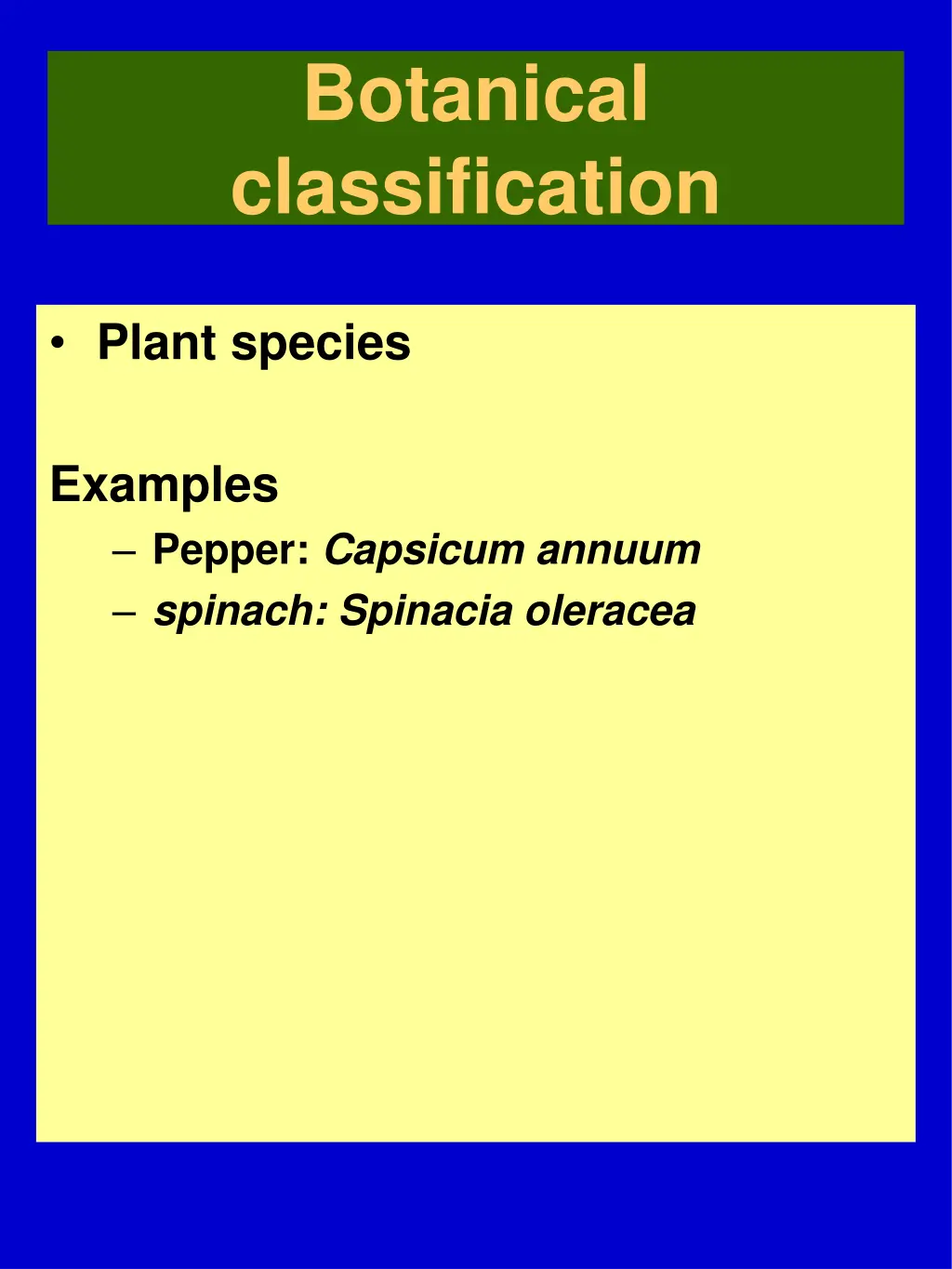 botanical classification