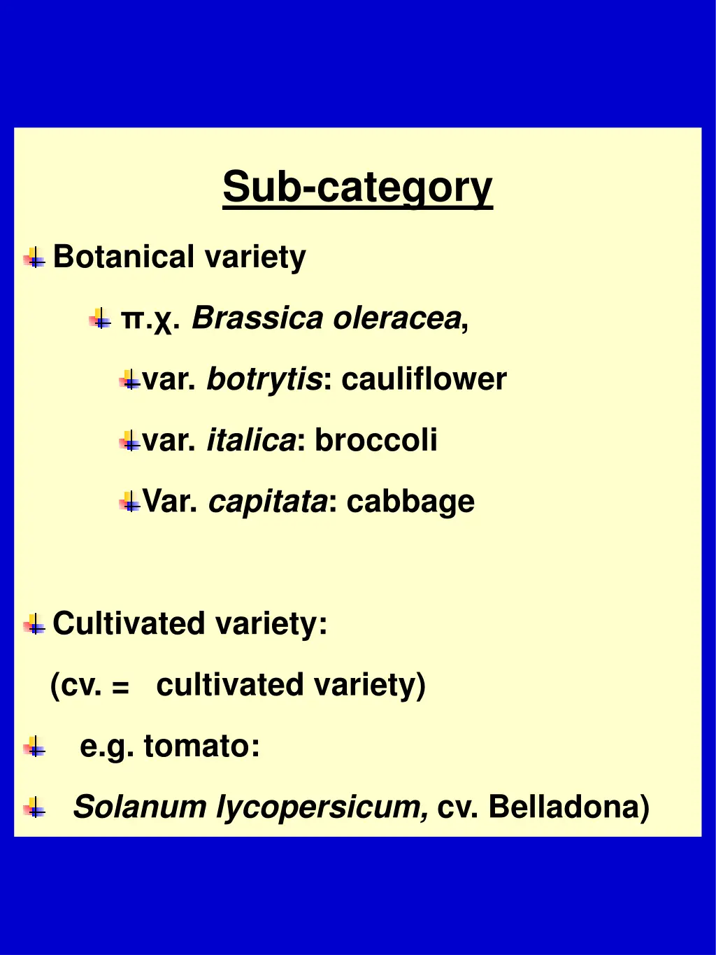 sub category