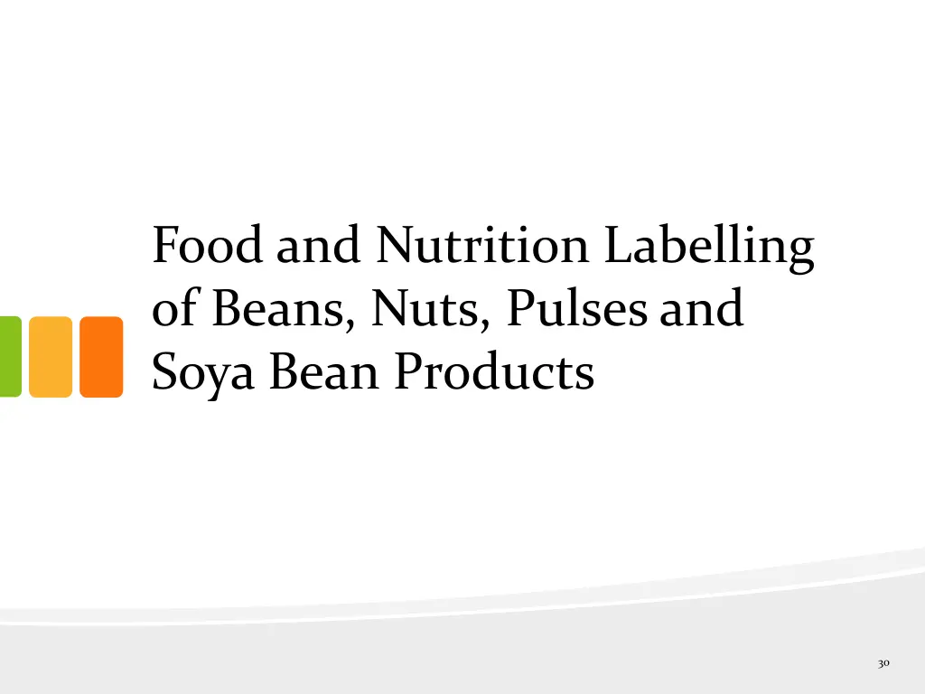 food and nutrition labelling of beans nuts pulses