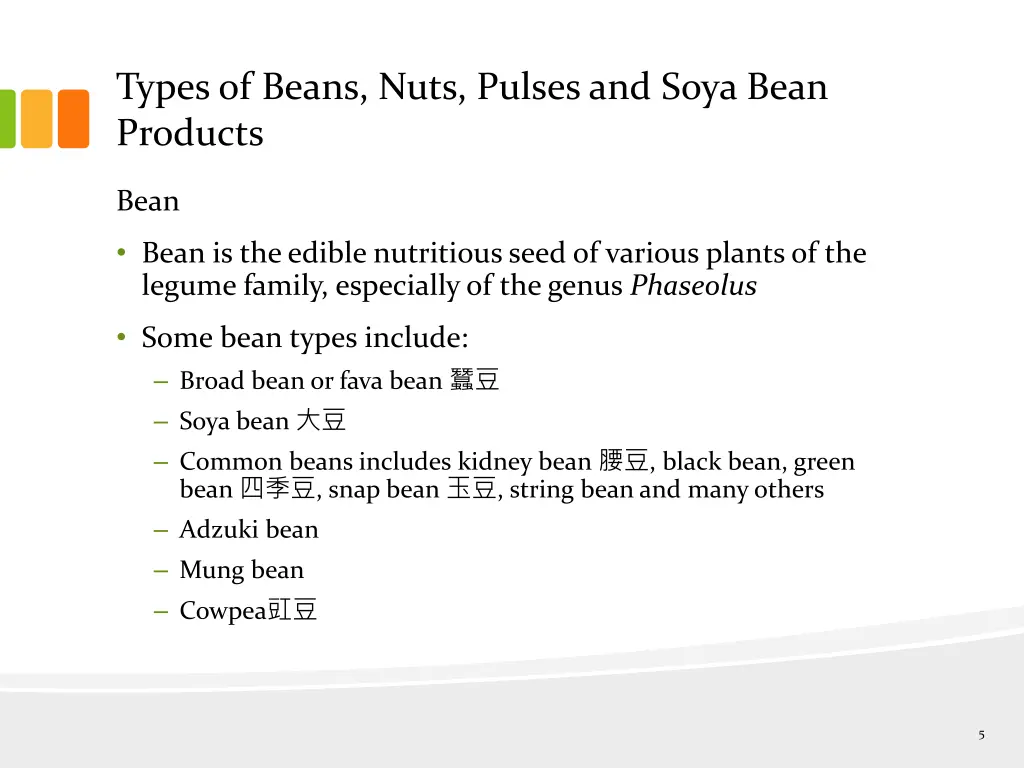 types of beans nuts pulses and soya bean products 2