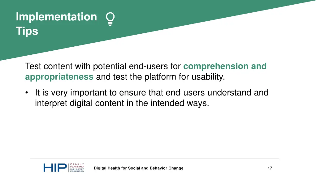 implementation tips 4