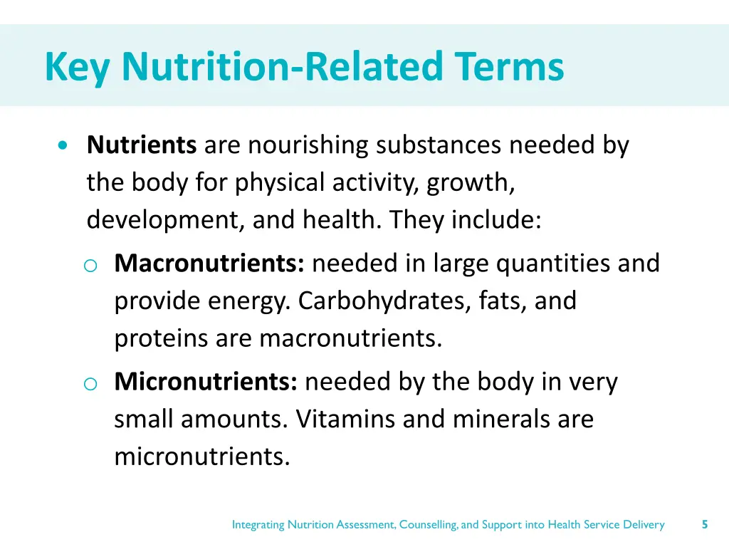 key nutrition related terms 2