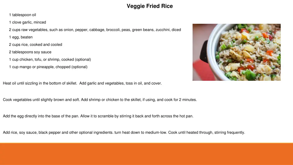 veggie fried rice