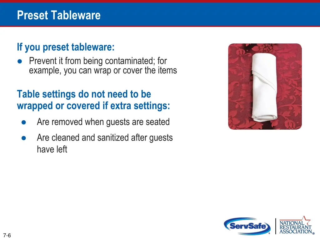 preset tableware