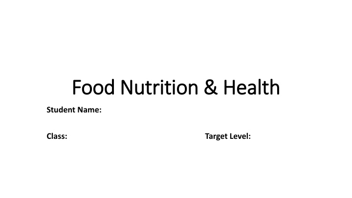 food nutrition health food nutrition health