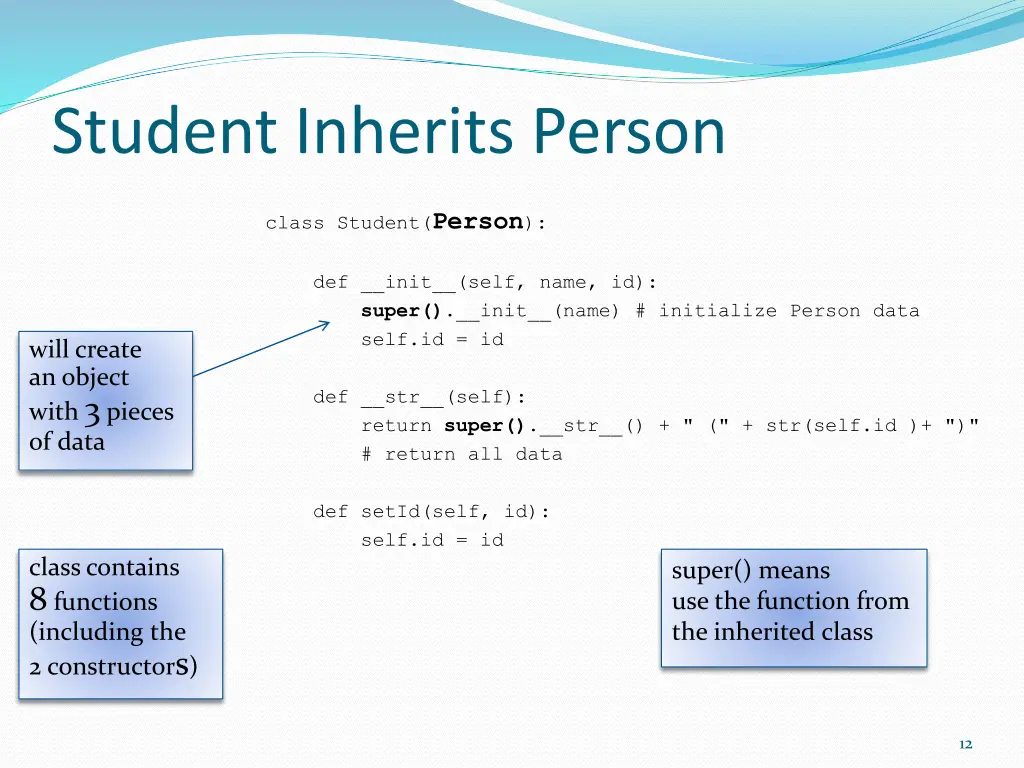 student inherits person