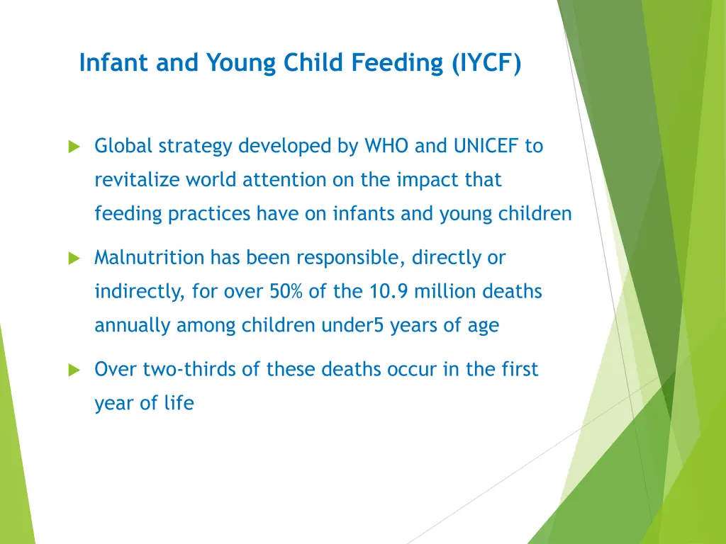 infant and young child feeding iycf 1