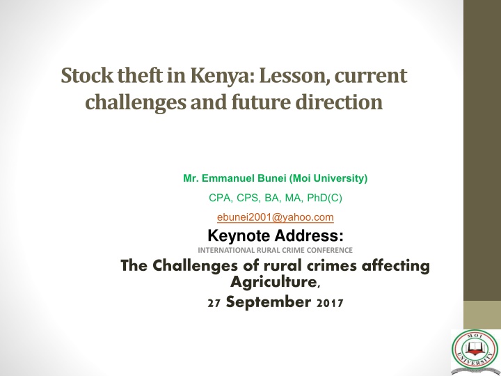 stock theft in kenya lesson current challenges