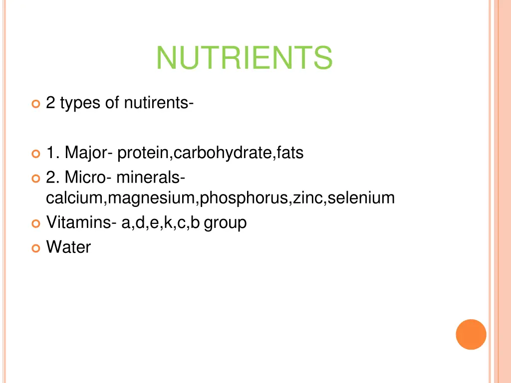 nutrients