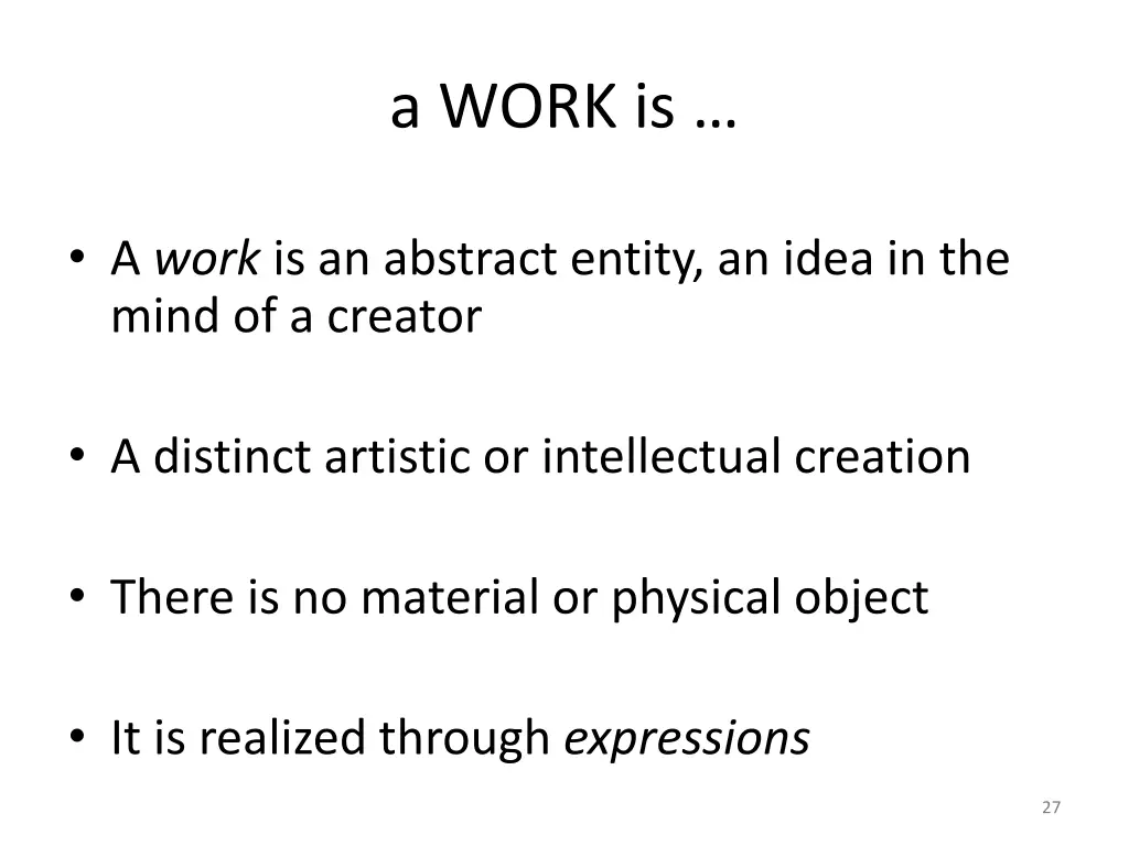 a work is