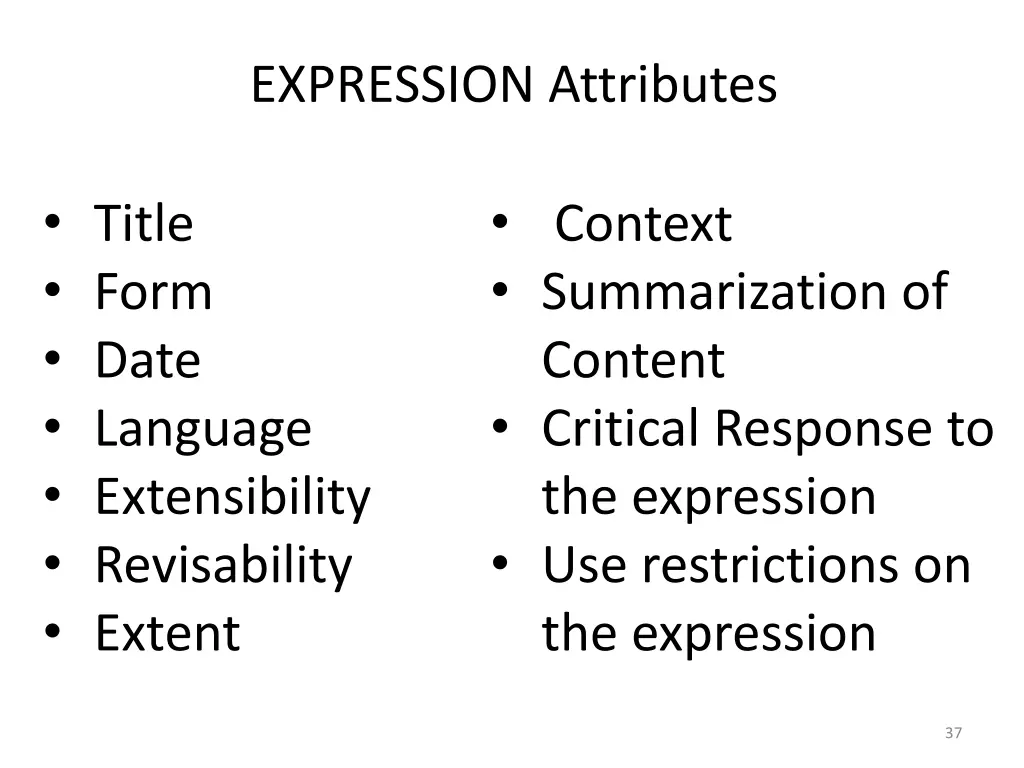 expression attributes