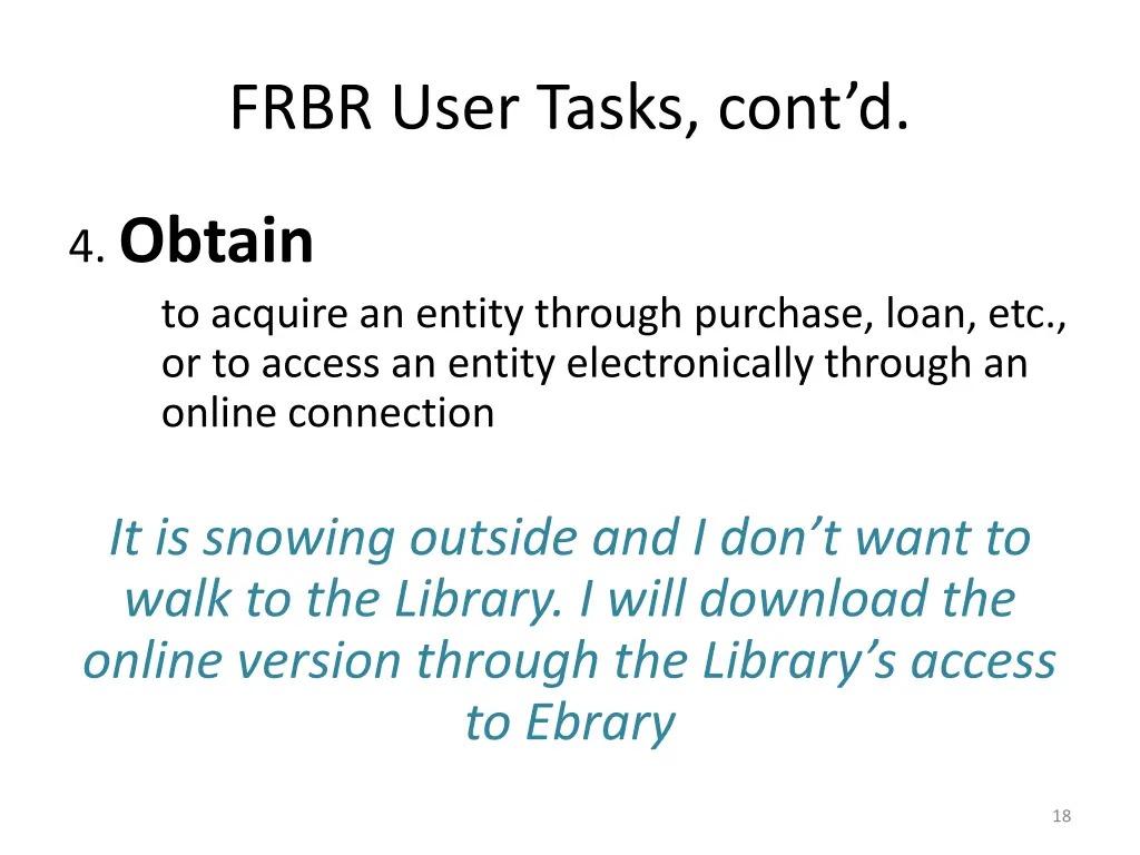 frbr user tasks cont d 2