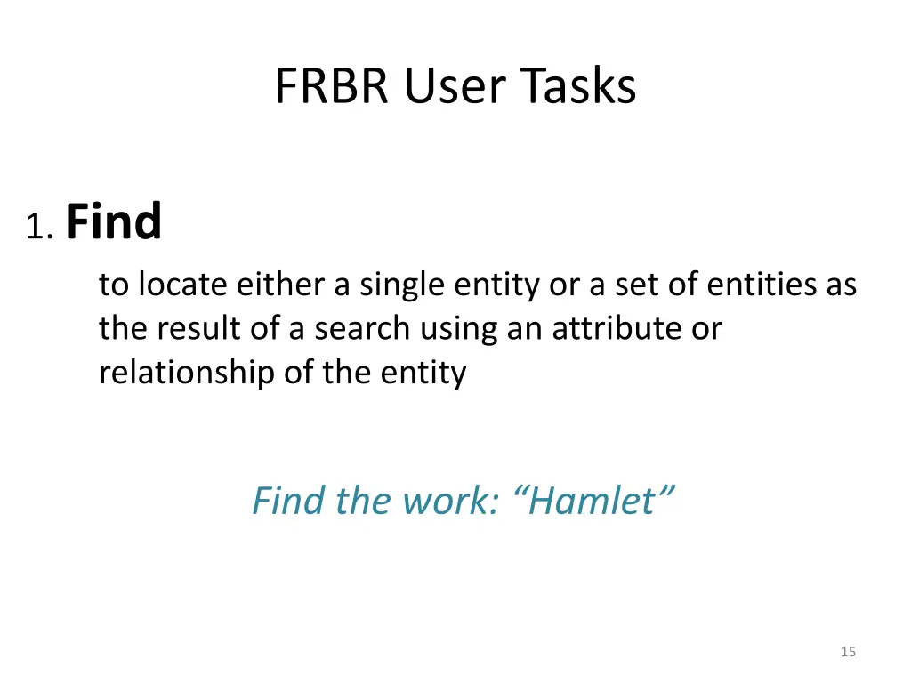 frbr user tasks