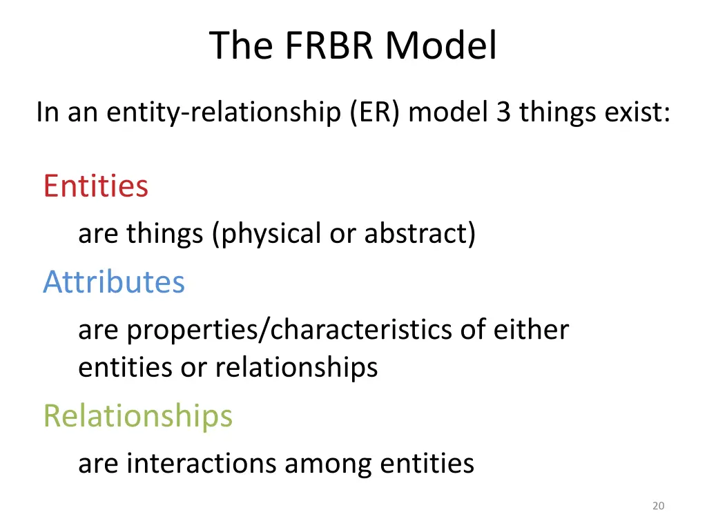 the frbr model