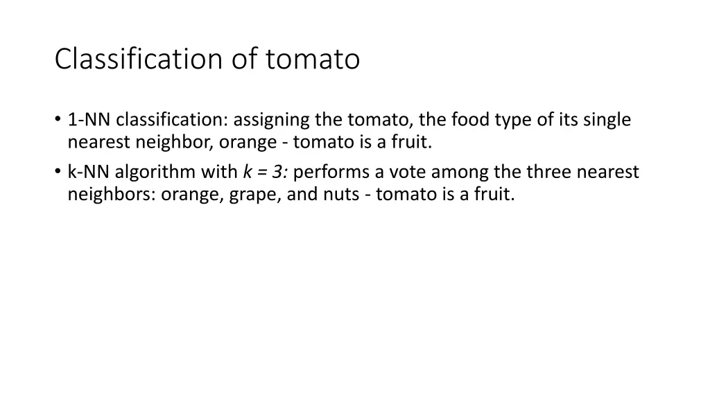 classification of tomato