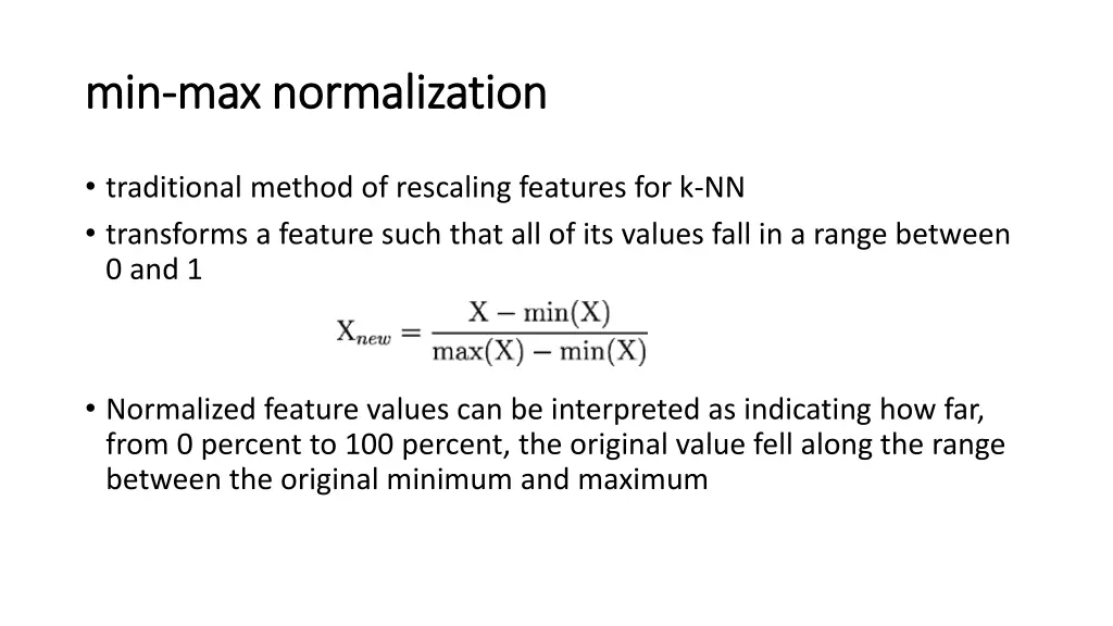 min min max normalization max normalization