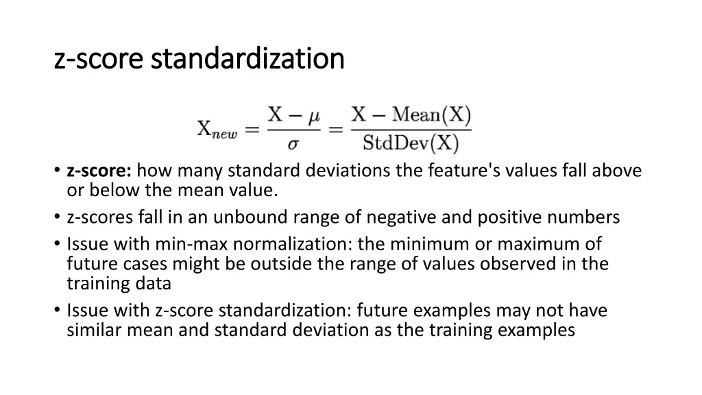 z z score standardization score standardization