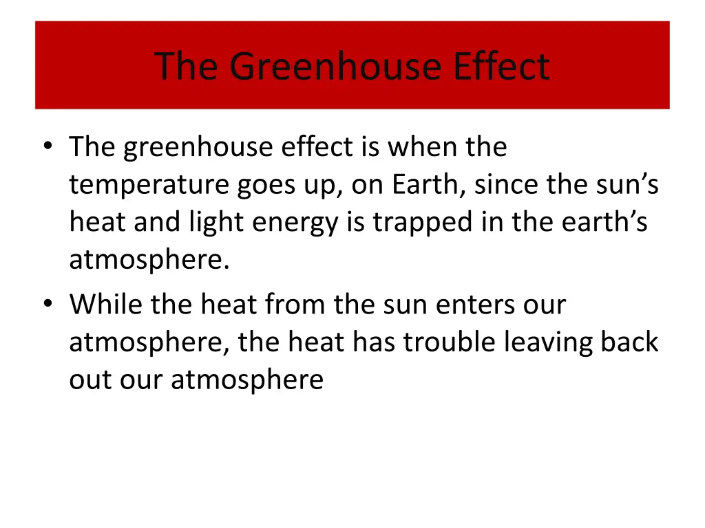 the greenhouse effect