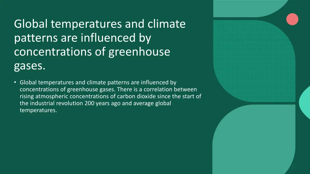 global temperatures and climate patterns