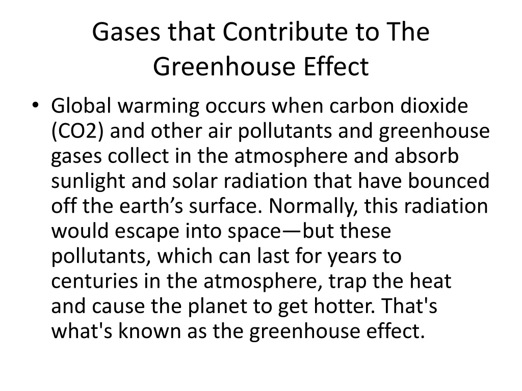 gases that contribute to the greenhouse effect 4