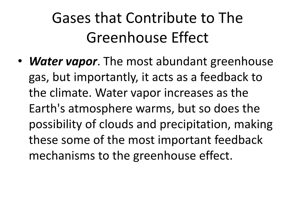 gases that contribute to the greenhouse effect