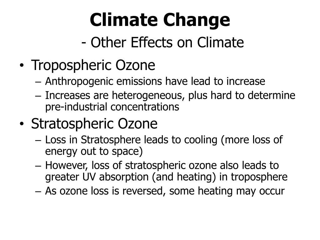 climate change other effects on climate 1