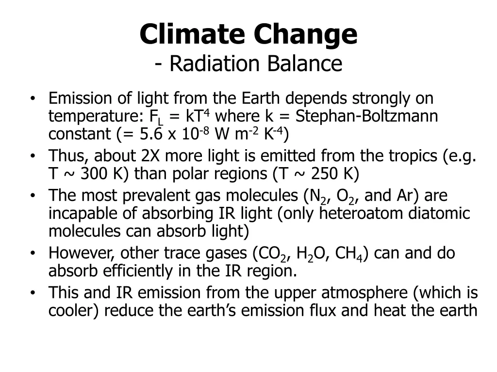 climate change radiation balance 2