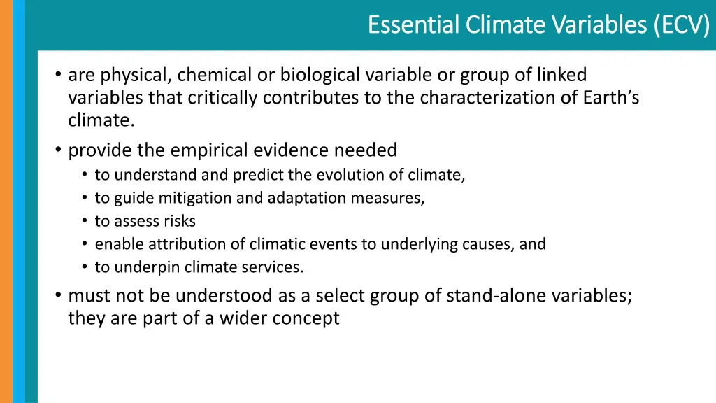 essential climate variables ecv essential climate