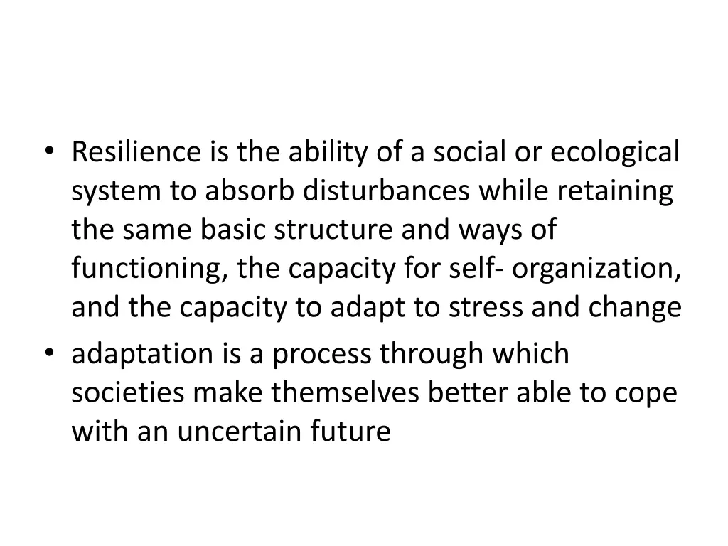 resilience is the ability of a social