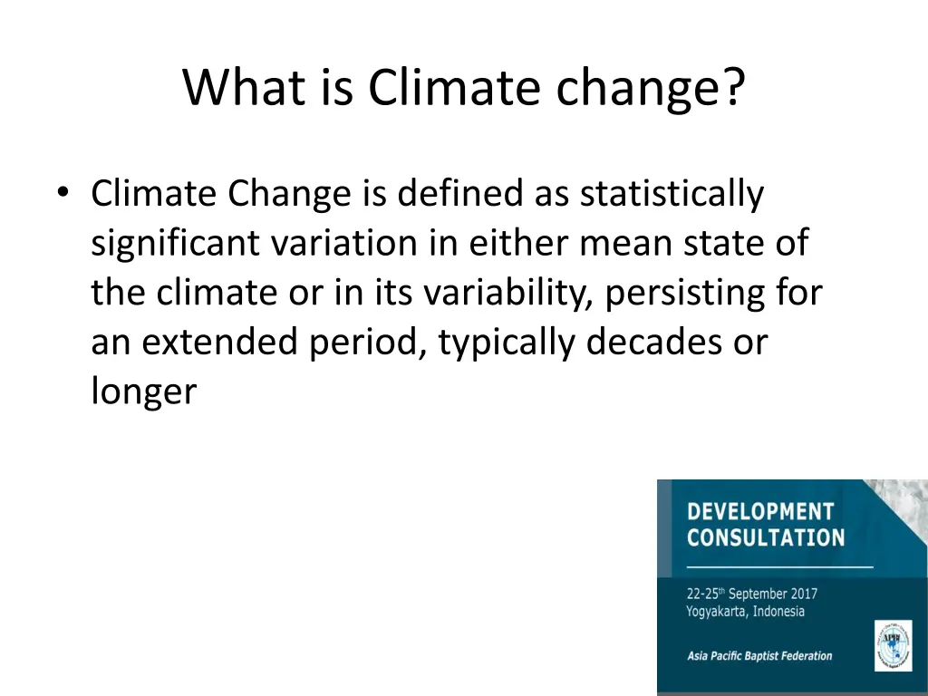 what is climate change