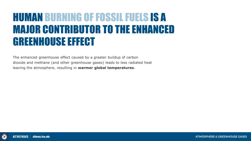 human burning of fossil fuels is a major