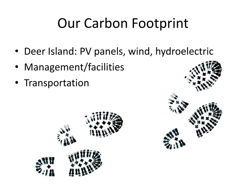 our carbon footprint