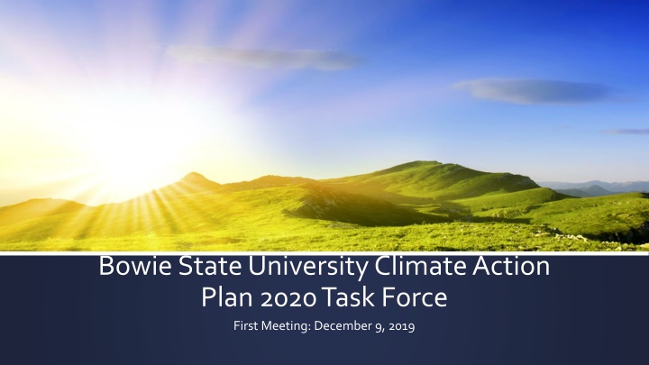 bowie state university climate action plan 2020